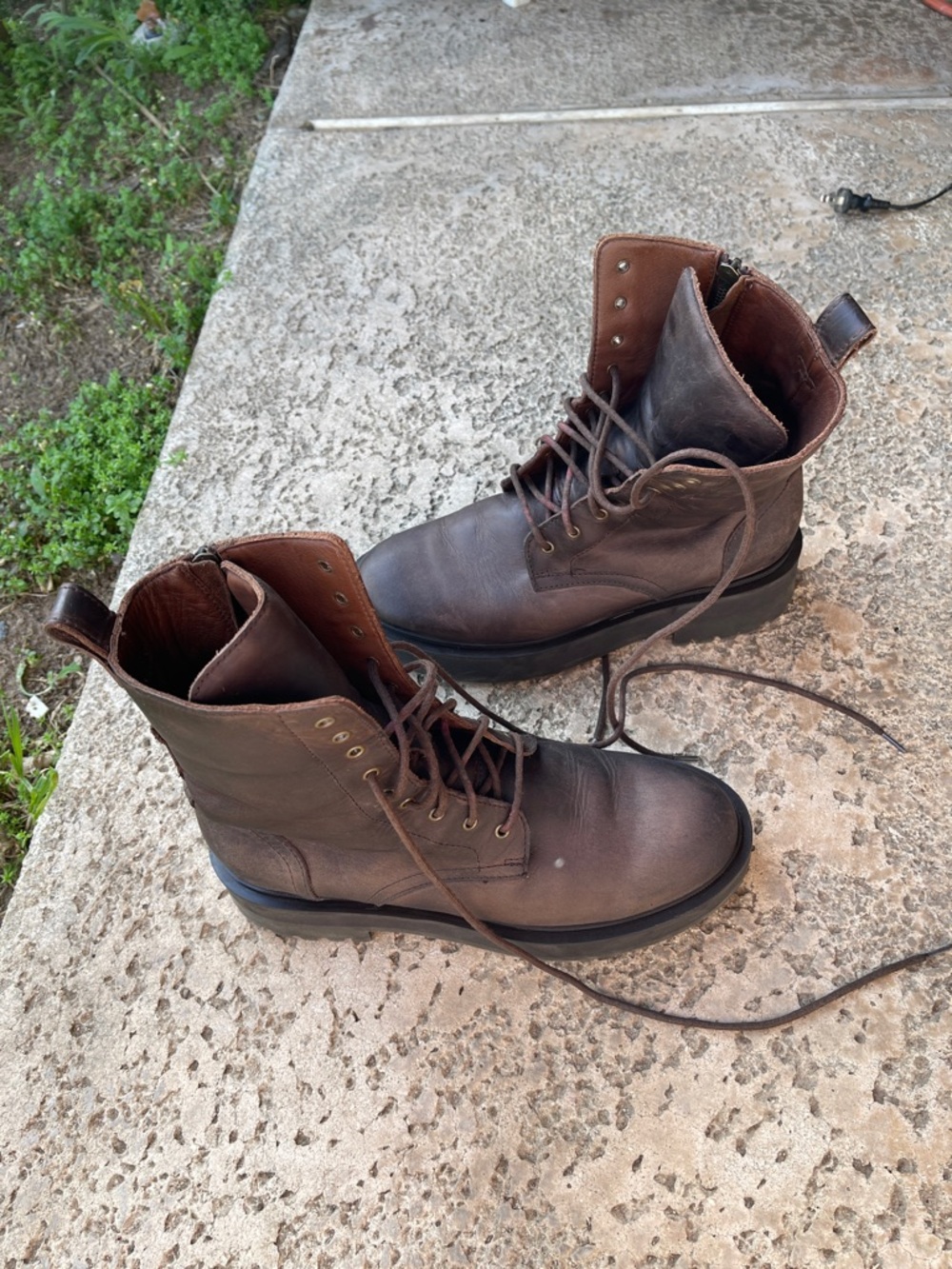 Thursday Boot Company Combat Women’s 9 Dark Brown Leather Lace-Up Work Boots - Picture 4 of 8